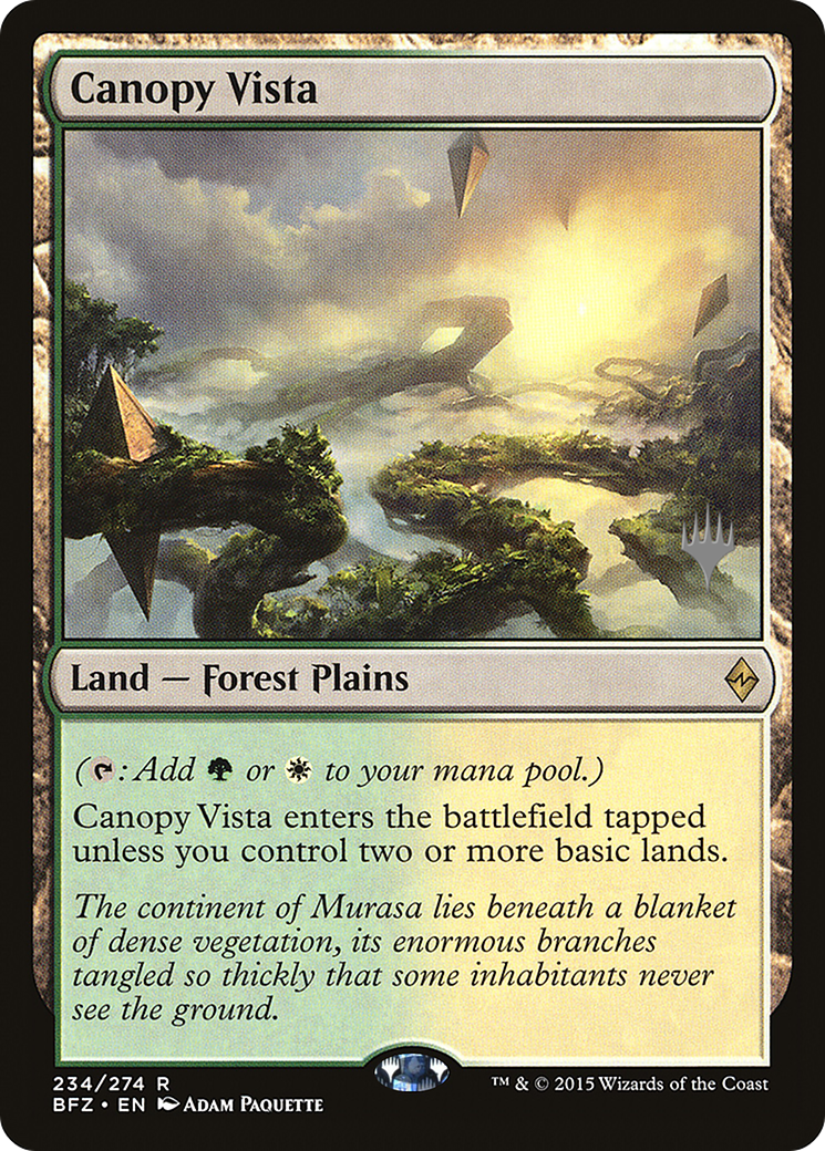 {R} Canopy Vista [Battle for Zendikar Promos][PA BFZ 234P]