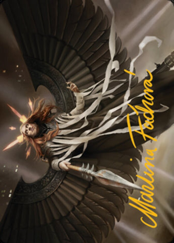 {A} Angel of Suffering Art Card (Gold-Stamped Signature) [Streets of New Capenna Art Series][GS ASNC 016]