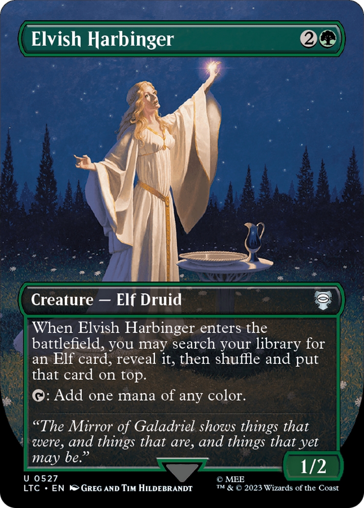 {C} Elvish Harbinger (Borderless) [The Lord of the Rings: Tales of Middle-Earth Commander][LTC 527]