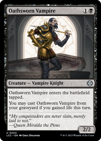{C} Oathsworn Vampire [The Lost Caverns of Ixalan Commander][LCC 204]