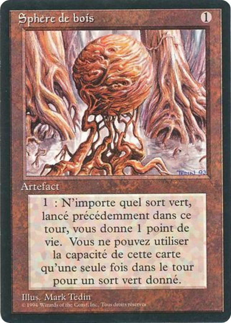 {F} Wooden Sphere [Foreign Black Border][FBB 3ED 281]
