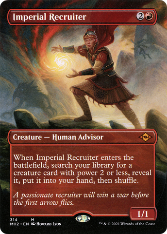 {R} Imperial Recruiter (Borderless Alternate Art) [Modern Horizons 2][MH2 314]