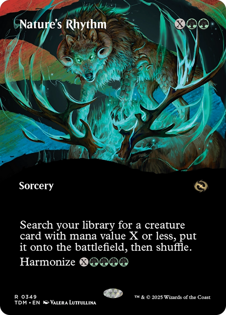 {@R} Nature's Rhythm (Borderless) [Tarkir: Dragonstorm][TDM 349]