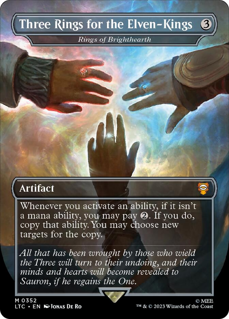 {R} Rings of Brighthearth - Three Rings for the Elven-Kings (Surge Foil) [The Lord of the Rings: Tales of Middle-Earth Commander][LTC 382]