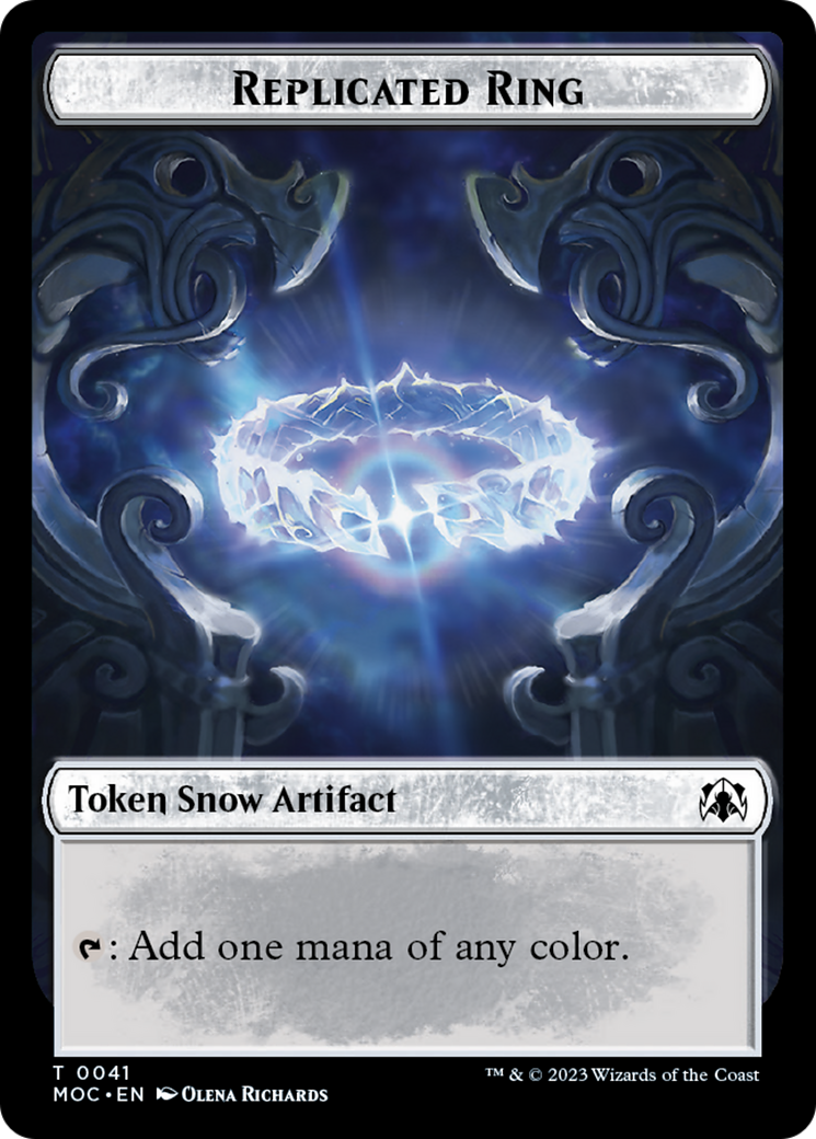 {T} Food // Replicated Ring Double-Sided Token [March of the Machine Commander Tokens][TMOC 035]