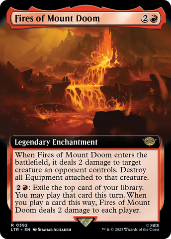 {R} Fires of Mount Doom (Extended Art) [The Lord of the Rings: Tales of Middle-Earth][LTR 392]