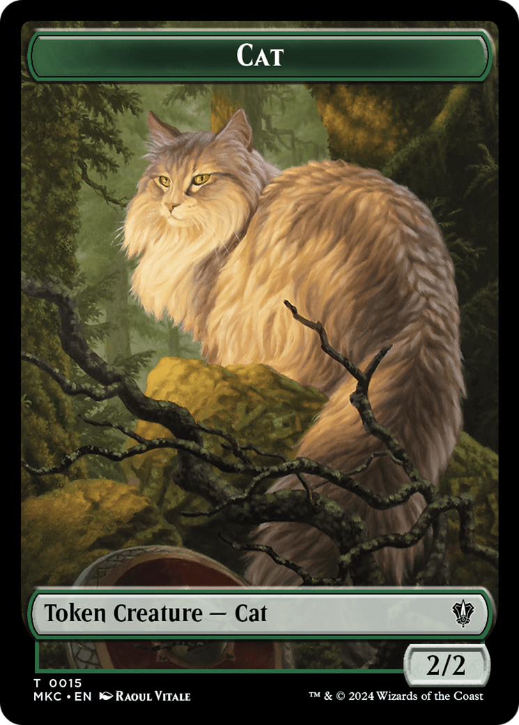 {T} Drake // Cat Double-Sided Token [Murders at Karlov Manor Commander Tokens][TMKC 6//15]