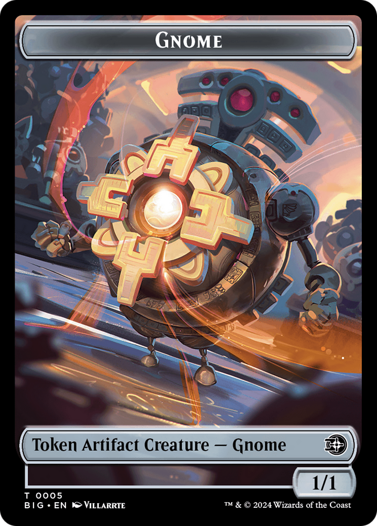 {T} Treasure // Gnome Double-Sided Token [Outlaws of Thunder Junction Tokens][TOTJ 18//5]
