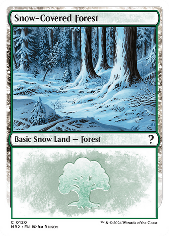 {C} Snow-Covered Forest (White Border) [Mystery Booster 2][MB2 120]