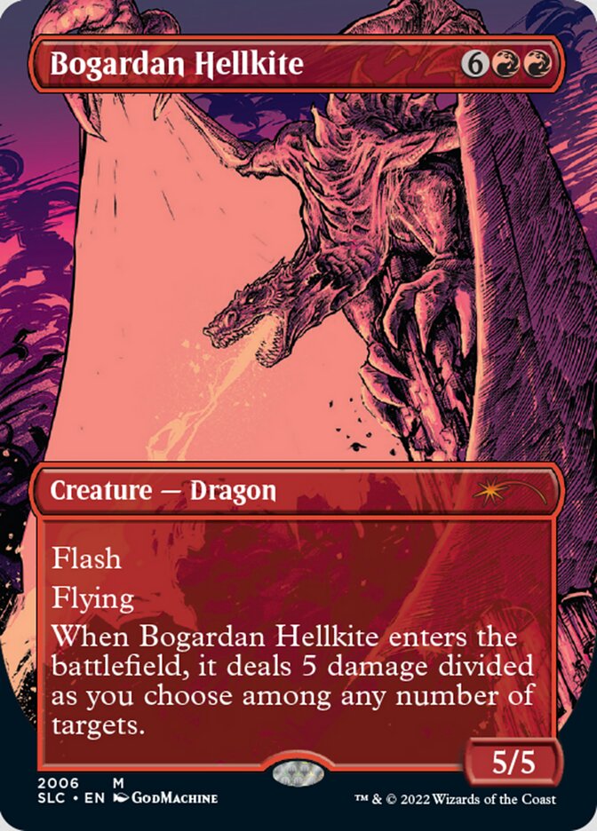 {R} Bogardan Hellkite (Borderless) [Secret Lair 30th Anniversary Countdown Kit][SLC 2006]