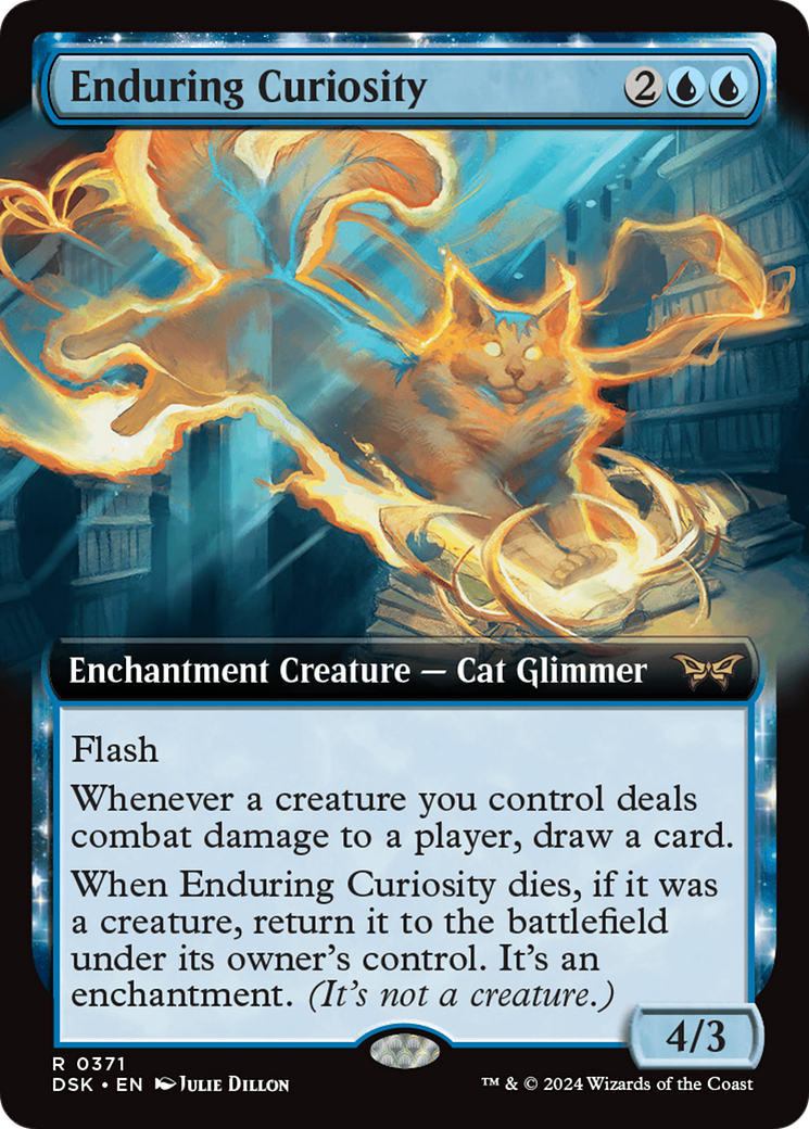 {@R} Enduring Curiosity (Extended Art) [Duskmourn: House of Horror][DSK 371]