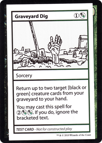{R} Graveyard Dig (2021 Edition) [Mystery Booster Playtest Cards][CMB1 092]