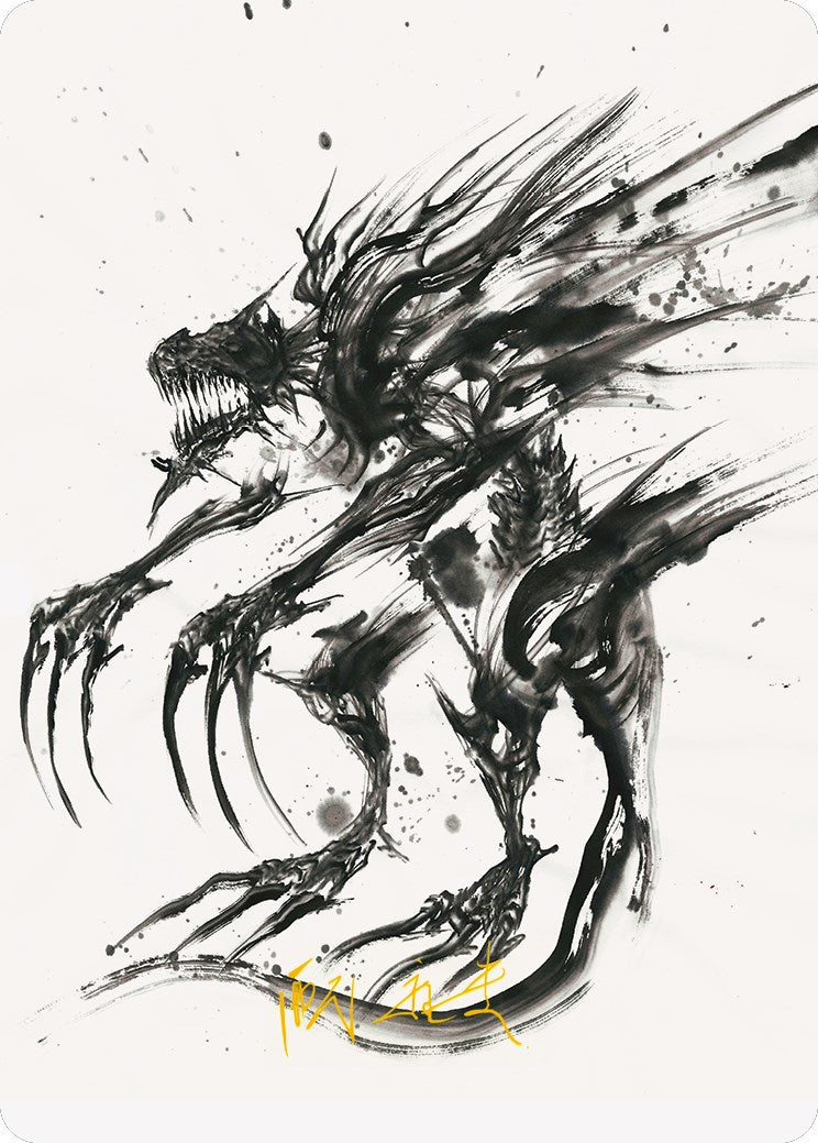 {A} Phyrexian Obliterator Art Card (Gold-Stamped Signature) [Phyrexia: All Will Be One Art Series][GS AONE 071]