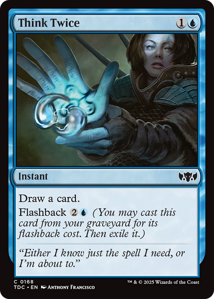 {C} Think Twice [Tarkir: Dragonstorm Commander][TDC 168]