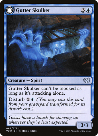 {C} Gutter Skulker // Gutter Shortcut [Innistrad: Crimson Vow][VOW 062]