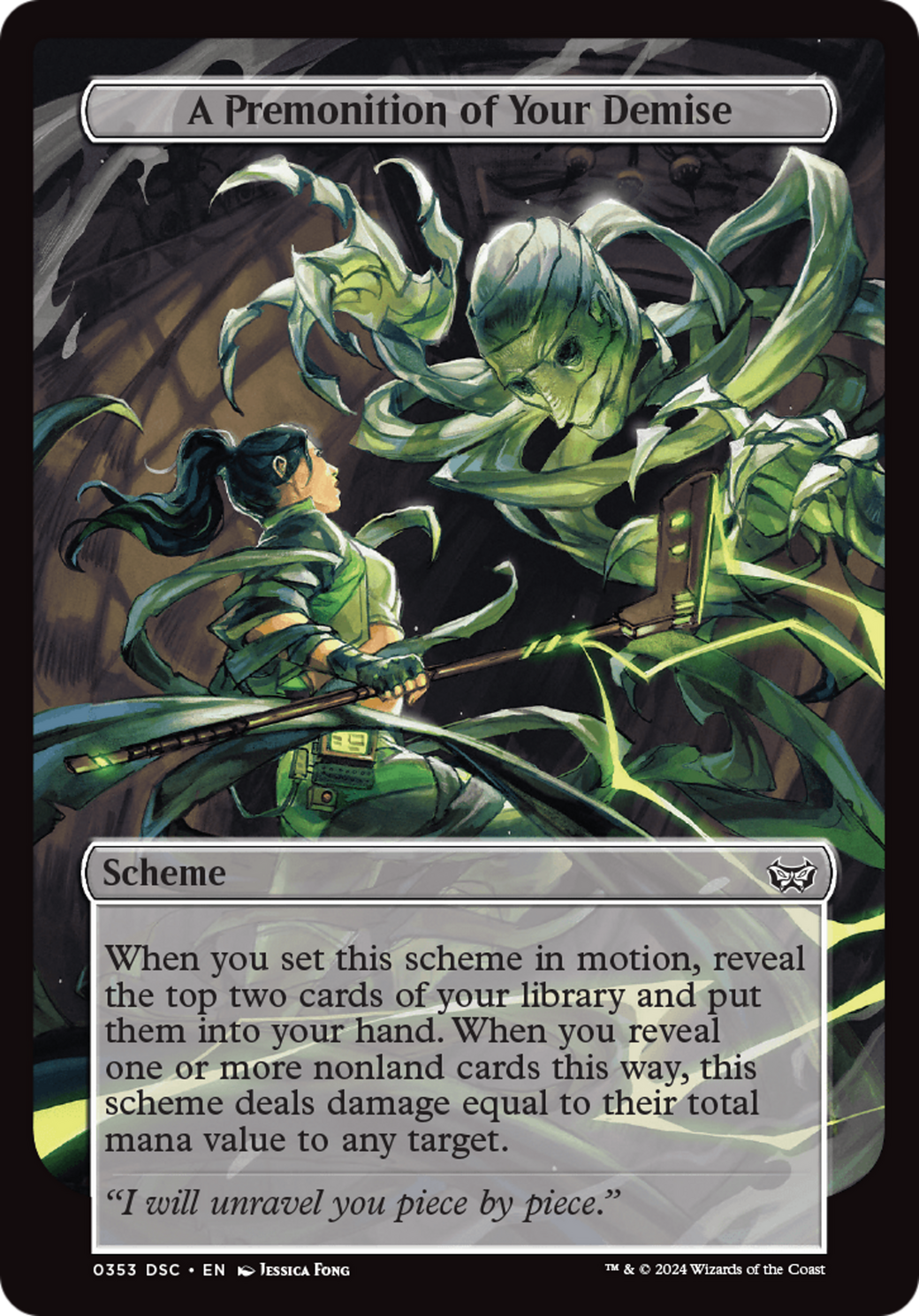 {C} A Premonition of Your Demise (Full Art) [Duskmourn: House of Horror Commander][DSC 353]