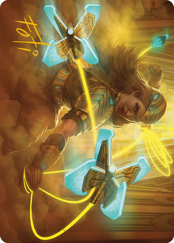 {A} Bladehold War-Whip Art Card (Gold-Stamped Signature) [Phyrexia: All Will Be One Art Series][GS AONE 046]