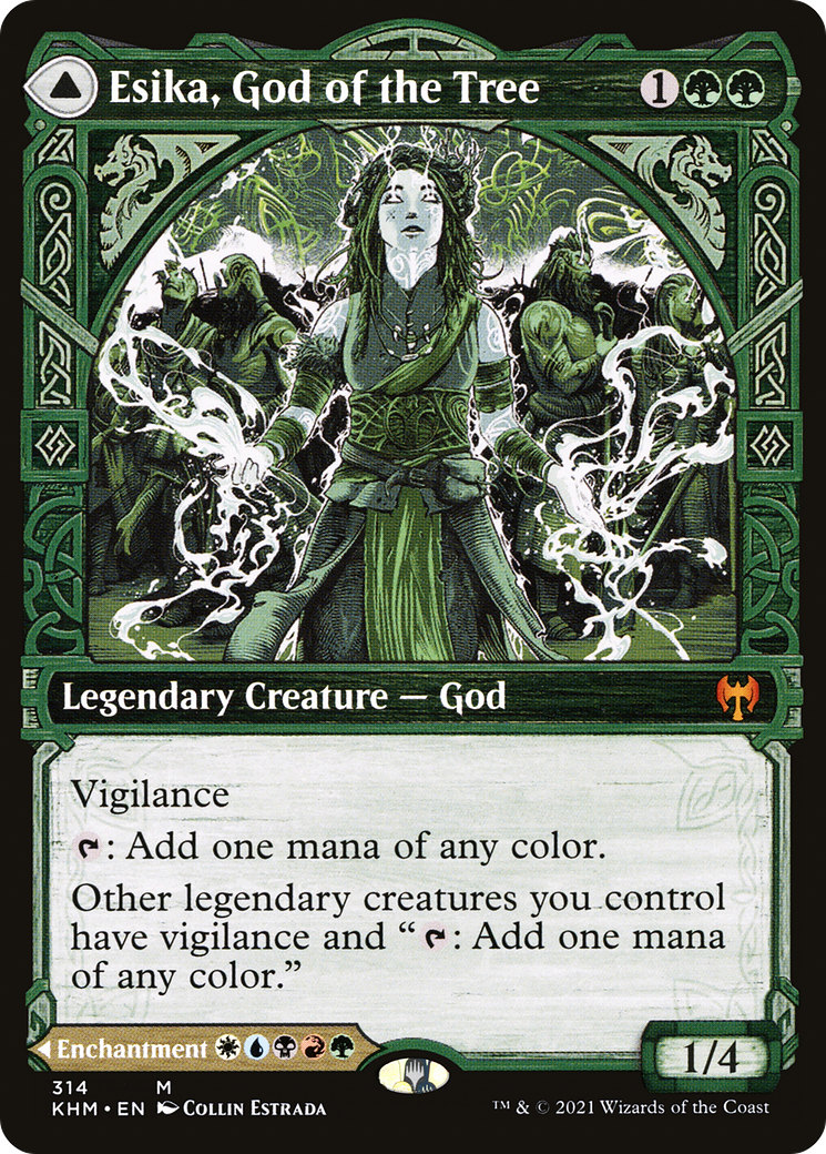 {R} Esika, God of the Tree // The Prismatic Bridge (Showcase) [Kaldheim][KHM 314]