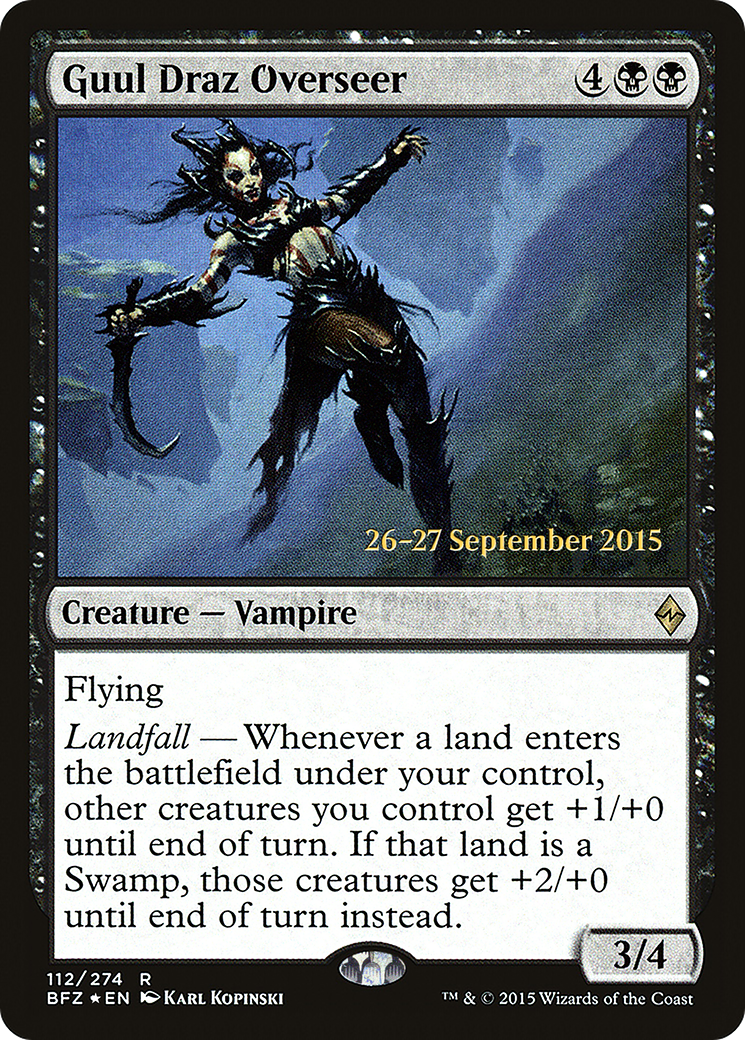 {R} Guul Draz Overseer [Battle for Zendikar Prerelease Promos][PR BFZ 112]