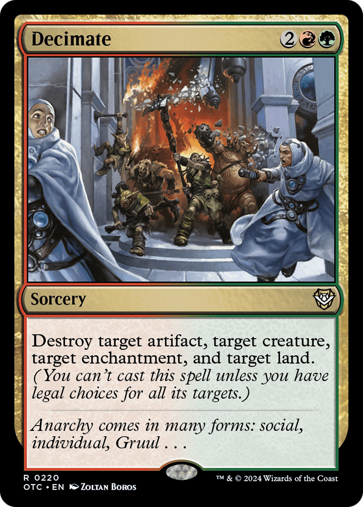 {R} Decimate [Outlaws of Thunder Junction Commander][OTC 220]