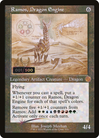{R} Ramos, Dragon Engine (Schematic) (Serial Numbered) [The Brothers' War Retro Artifacts][BRR 110]