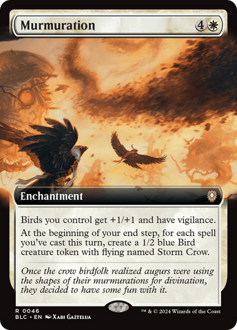 {R} Murmuration (Extended Art) [Bloomburrow Commander][BLC 046]