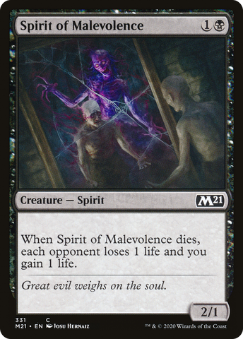 {C} Spirit of Malevolence [Core Set 2021][M21 331]
