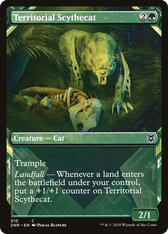 {C} Territorial Scythecat (Showcase) [Zendikar Rising][ZNR 310]