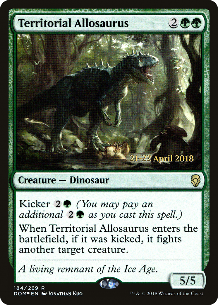 {R} Territorial Allosaurus [Dominaria Prerelease Promos][PR DOM 184]