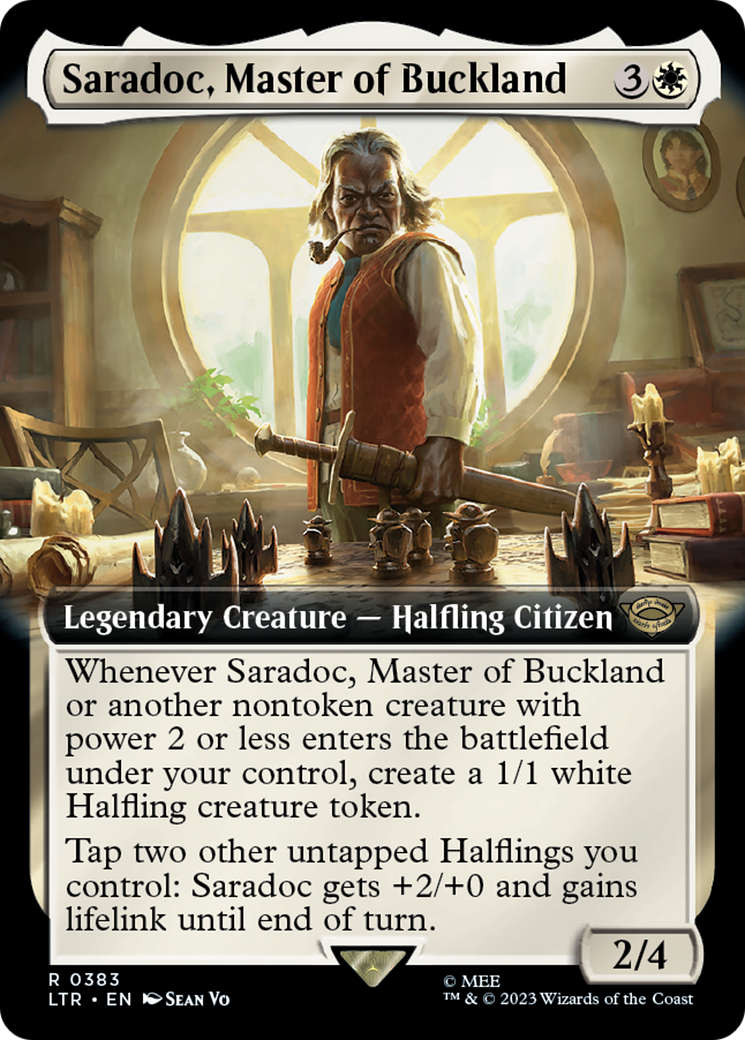 {R} Saradoc, Master of Buckland (Extended Art) [The Lord of the Rings: Tales of Middle-Earth][LTR 383]