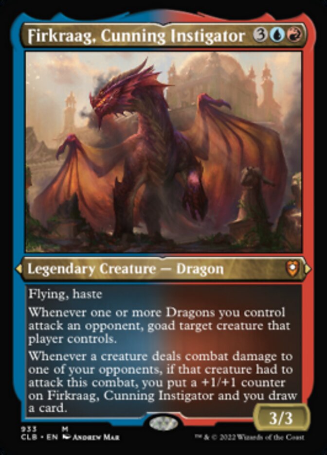 {R} Firkraag, Cunning Instigator (Display Commander) (Foil Etched) [Commander Legends: Battle for Baldur's Gate][CLB 933]