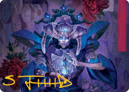 {A} Tameshi, Reality Architect 1 Art Card (Gold-Stamped Signature) [Kamigawa: Neon Dynasty Art Series][GS ANEO 036]