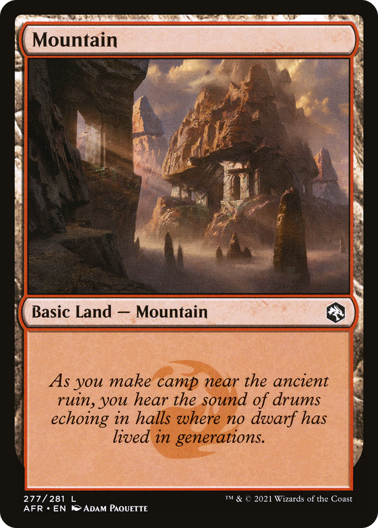{B}[AFR 277] Mountain (277) [Dungeons & Dragons: Adventures in the Forgotten Realms]
