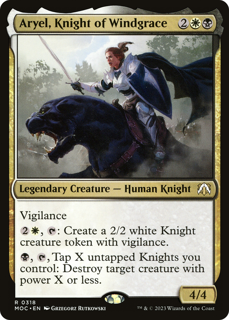 {R} Aryel, Knight of Windgrace [March of the Machine Commander][MOC 318]