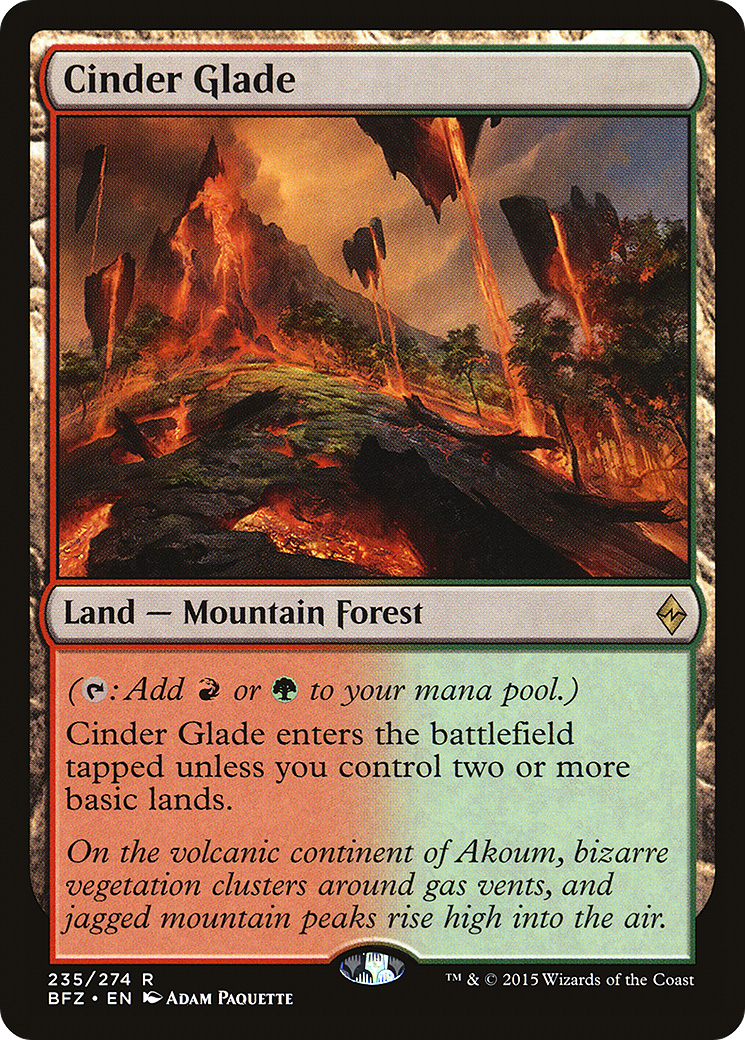 {R} Cinder Glade [Battle for Zendikar][BFZ 235]