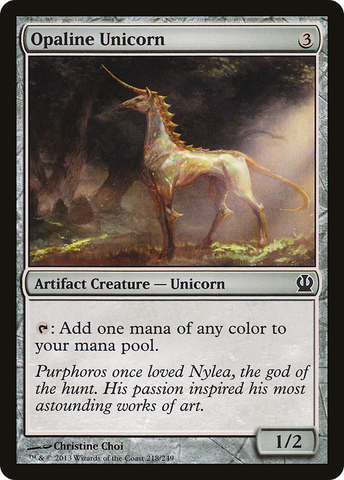{C} Opaline Unicorn [Theros][THS 218]