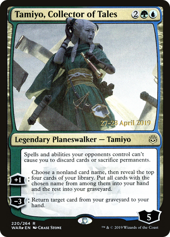 {R} Tamiyo, Collector of Tales [War of the Spark Prerelease Promos][PR WAR 220]
