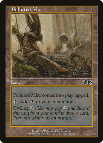 {C} Polluted Mire [Urza's Saga][USG 323]