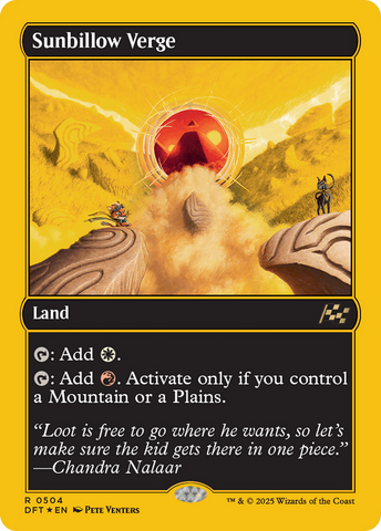 {@R} Sunbillow Verge (First-Place Foil) [Aetherdrift][DFT 504]