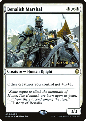 {R} Benalish Marshal [Dominaria Prerelease Promos][PR DOM 006]