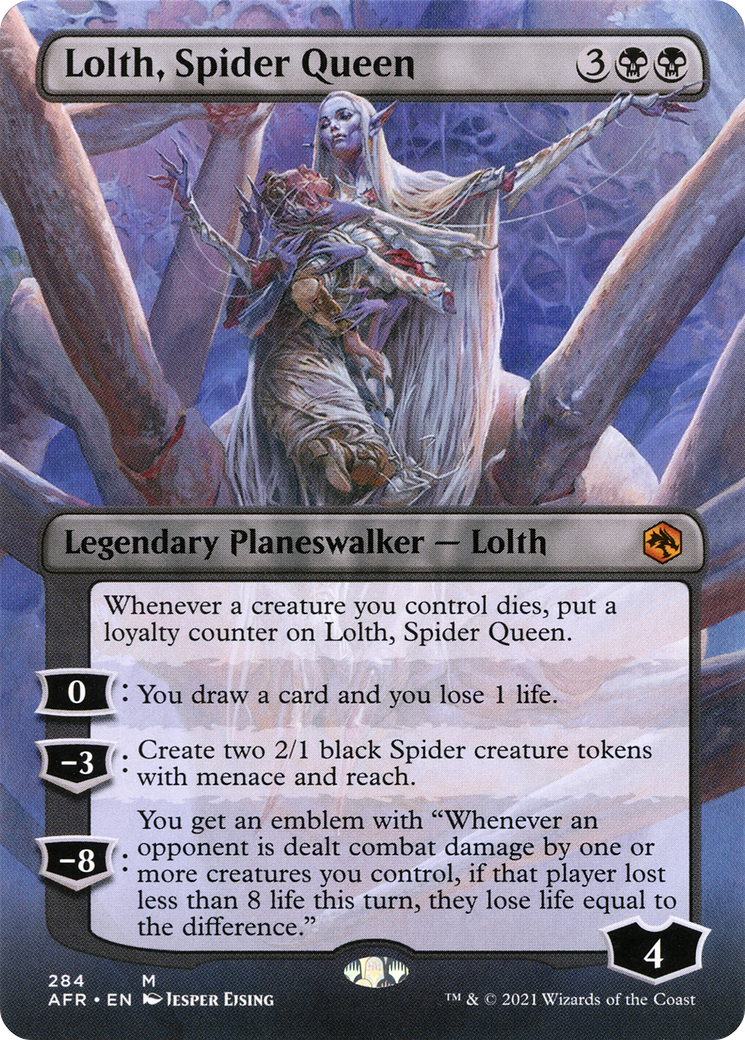 {R} Lolth, Spider Queen (Borderless) [Dungeons & Dragons: Adventures in the Forgotten Realms][AFR 284]
