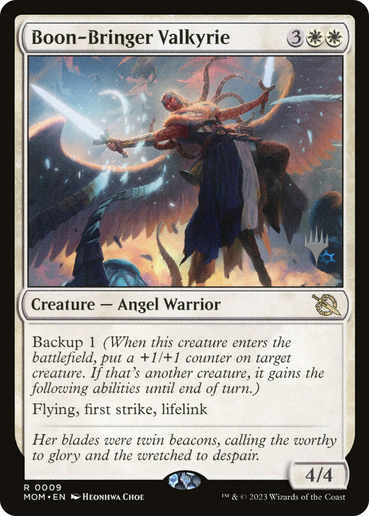 {R} Boon-Bringer Valkyrie (Promo Pack) [March of the Machine Promos][PP MOM 009]