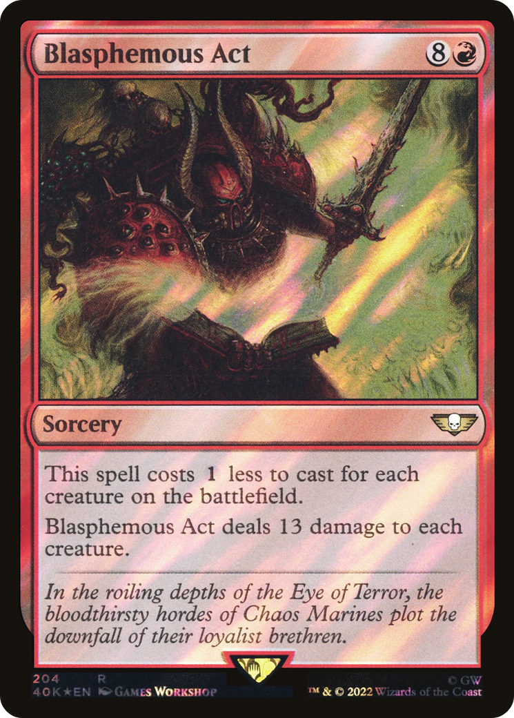 {R} Blasphemous Act (Surge Foil) [Universes Beyond: Warhammer 40,000][SF 40K 204]