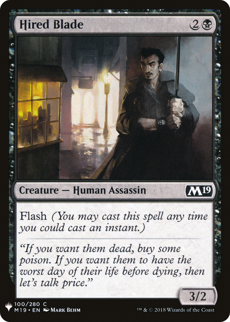 {C} Hired Blade [Mystery Booster][LS M19 100]