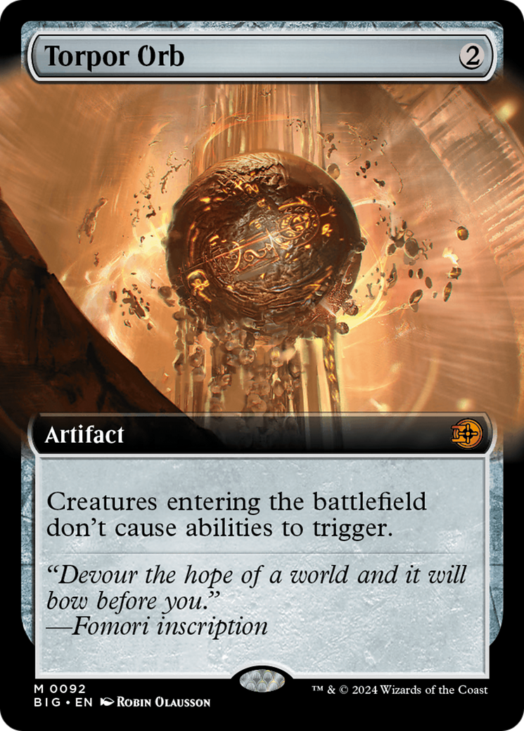 {@R} Torpor Orb (Extended Art) [Outlaws of Thunder Junction: The Big Score][BIG 092]