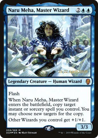 {R} Naru Meha, Master Wizard [Dominaria Prerelease Promos][PR DOM 059]