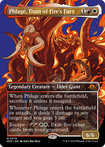 {R} Phlage, Titan of Fire's Fury (Borderless) [Modern Horizons 3][MH3 379]