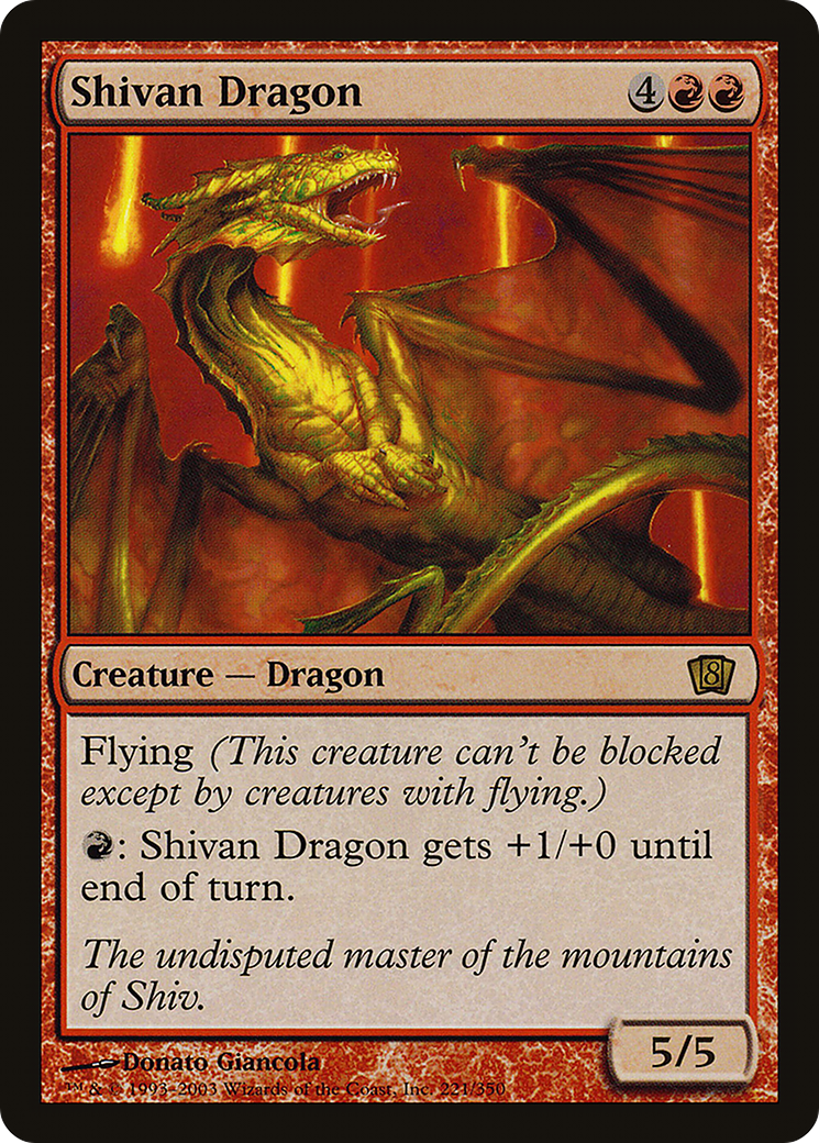 {R} Shivan Dragon [Eighth Edition][8ED 221]