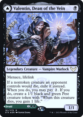 {R} Valentin, Dean of the Vein // Lisette, Dean of the Root [Strixhaven: School of Mages Prerelease Promos][PR STX 161]
