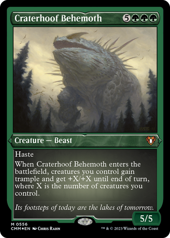 {R} Craterhoof Behemoth (Foil Etched) [Commander Masters][CMM 556]